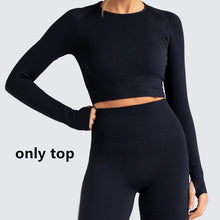 Women's Long-Sleeve Yoga Suit for Studio and Home