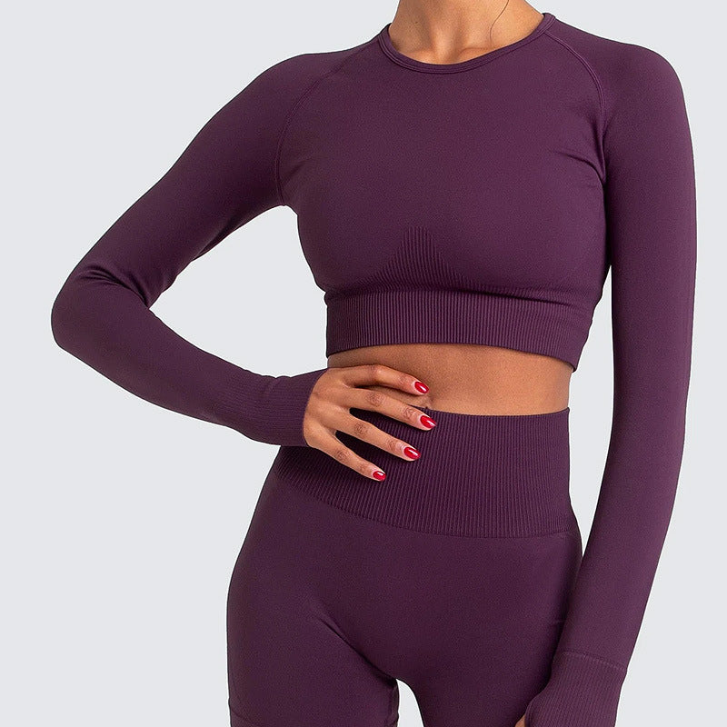 Women's Long-Sleeve Yoga Suit for Studio and Home