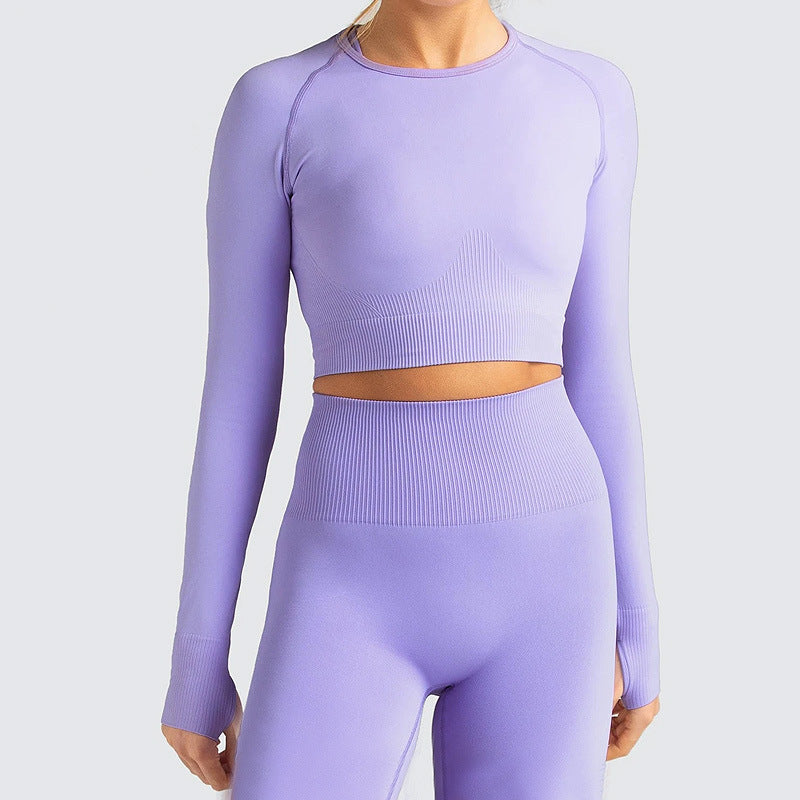 Women's Long-Sleeve Yoga Suit for Studio and Home