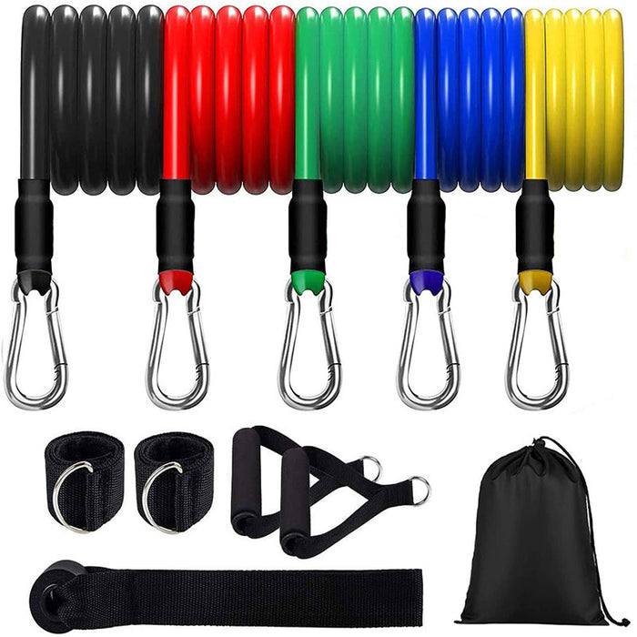 11-Piece TPE Resistance Band Set for Home Workouts