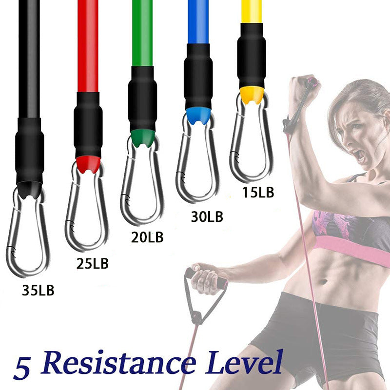 11-Piece TPE Resistance Band Set for Home Workouts