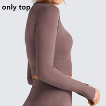 Women's Long-Sleeve Yoga Suit for Studio and Home