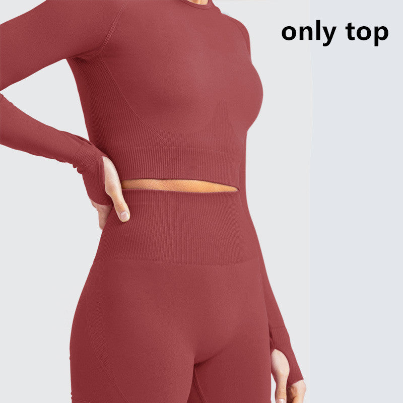 Women's Long-Sleeve Yoga Suit for Studio and Home