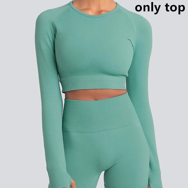 Women's Long-Sleeve Yoga Suit for Studio and Home