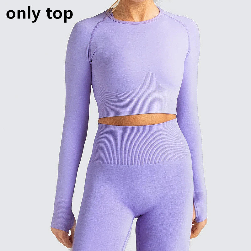 Women's Long-Sleeve Yoga Suit for Studio and Home