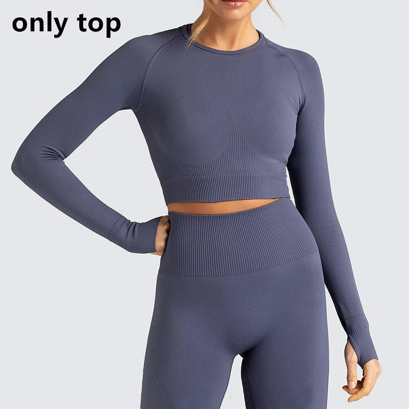 Women's Long-Sleeve Yoga Suit for Studio and Home